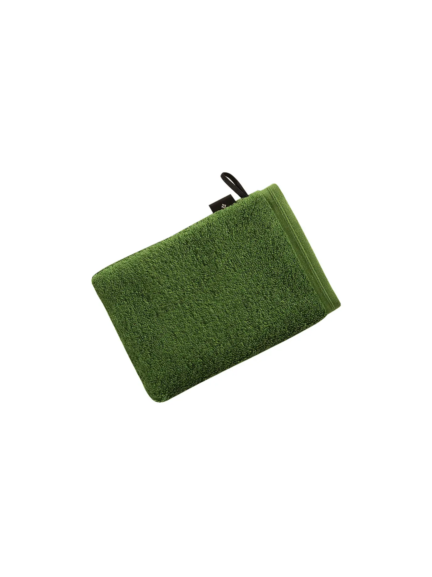 VOSSEN | Waschhandschuh VEGAN LIFE 16x22cm Waterfall | dunkelgrün